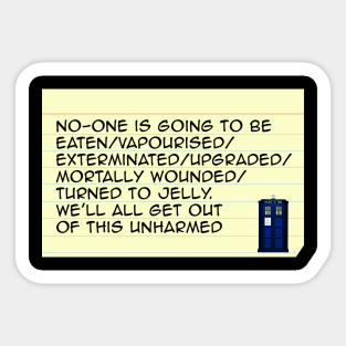 The Doctor's Cue Cards Sticker